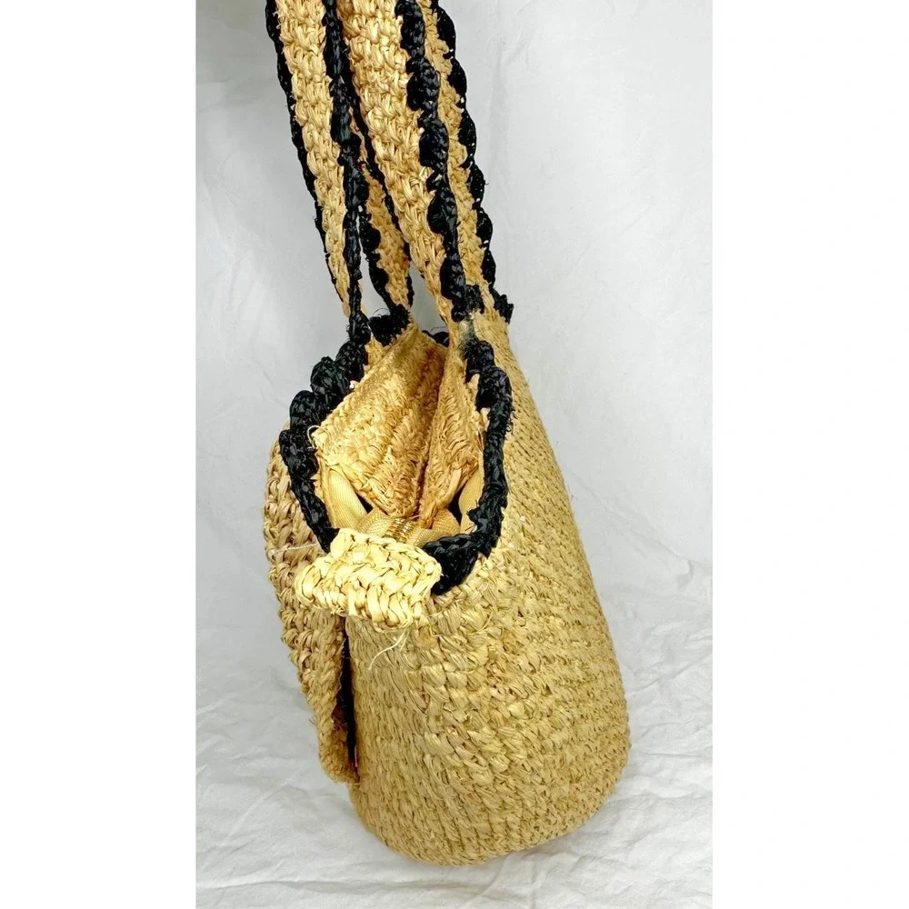 Kate Spade New York x Target Raffia Bow Tote Bag Straw Beach Coastal